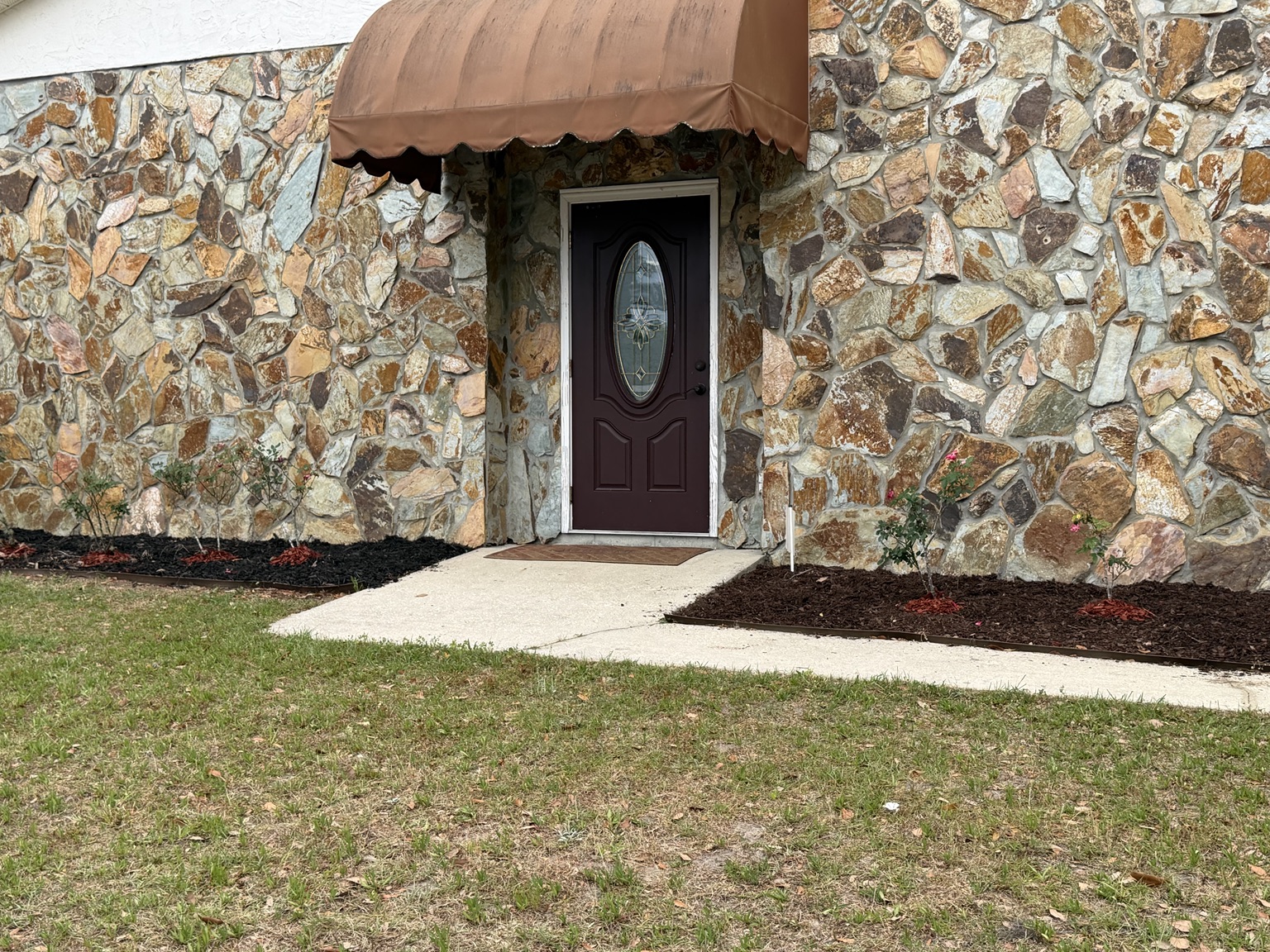The entrance of the Greater Life church building