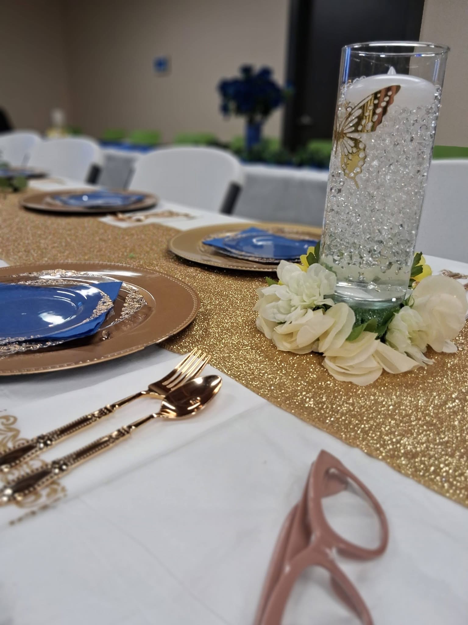 A decorated table prepared for a Greater Life gathering